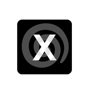 Vector black excel file type icon set photo